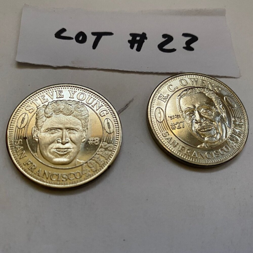 San Francisco 49ers then and now 1994-95 collectable coins 2 of 20 Lot #23